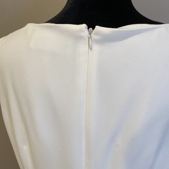 Kasper Women's Sleeveless Sheath Dress Career Formal sz 12 White NWOT - Picture 6 of 6